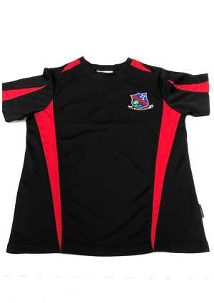 South Otago HS Kids PE Tee Navy/Red